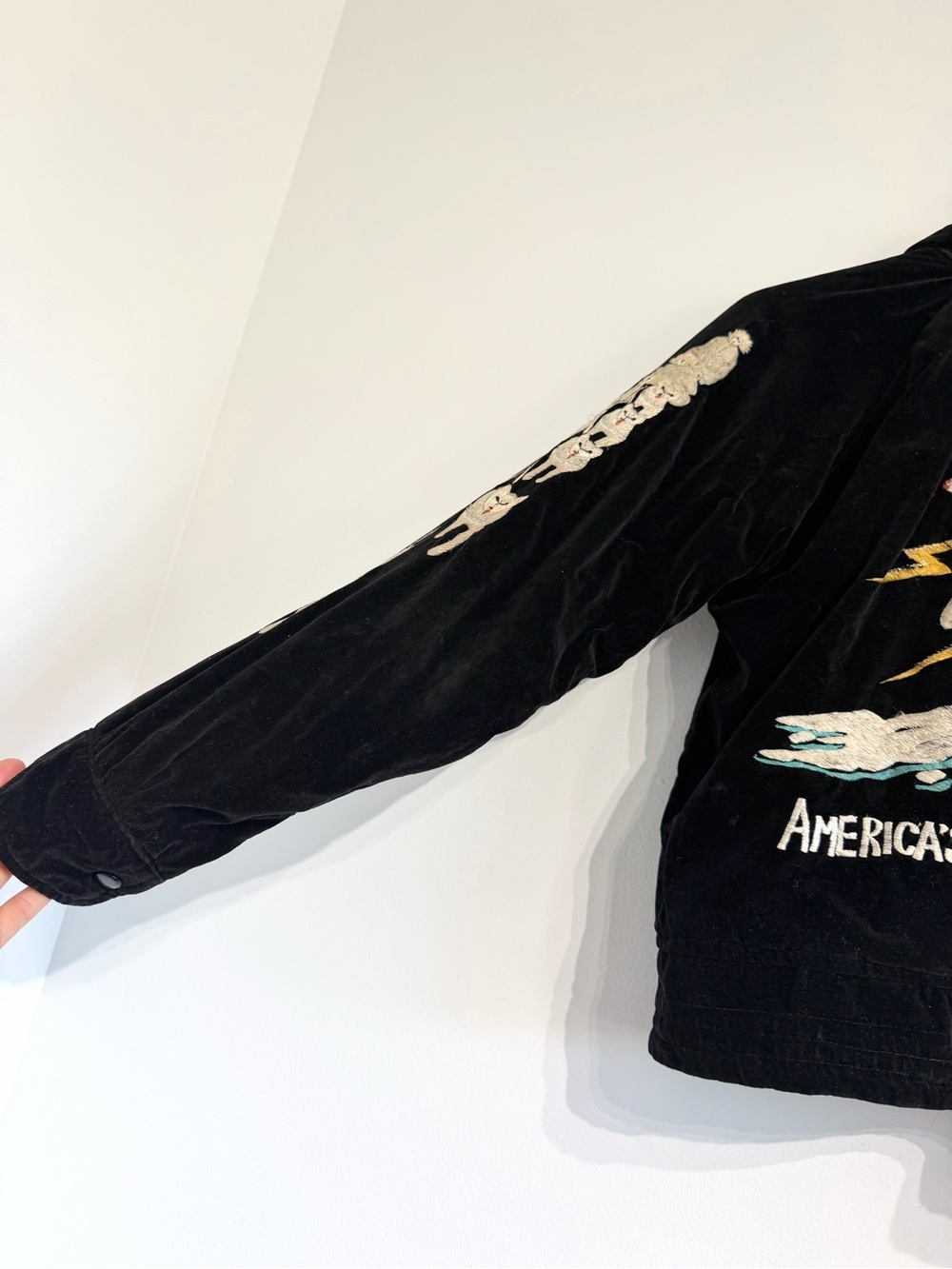 Vintage 1950s Alaska the last frontier reversible velour embroidered jacket - Picture 11 of 15